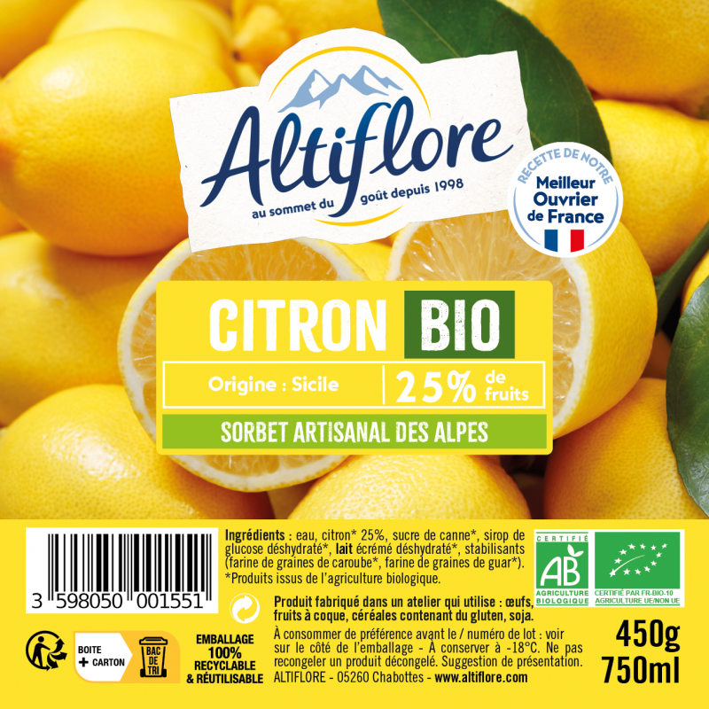 Thé BIO au Citron 33cl – L'entrepôt italien